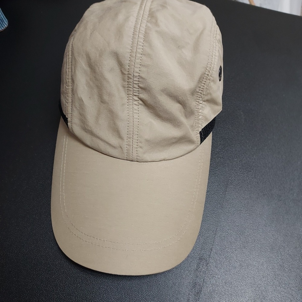 Adams Long Bill Hat Mens OSFM Sunblock UV Protection Hiking Cap Tan Fishing